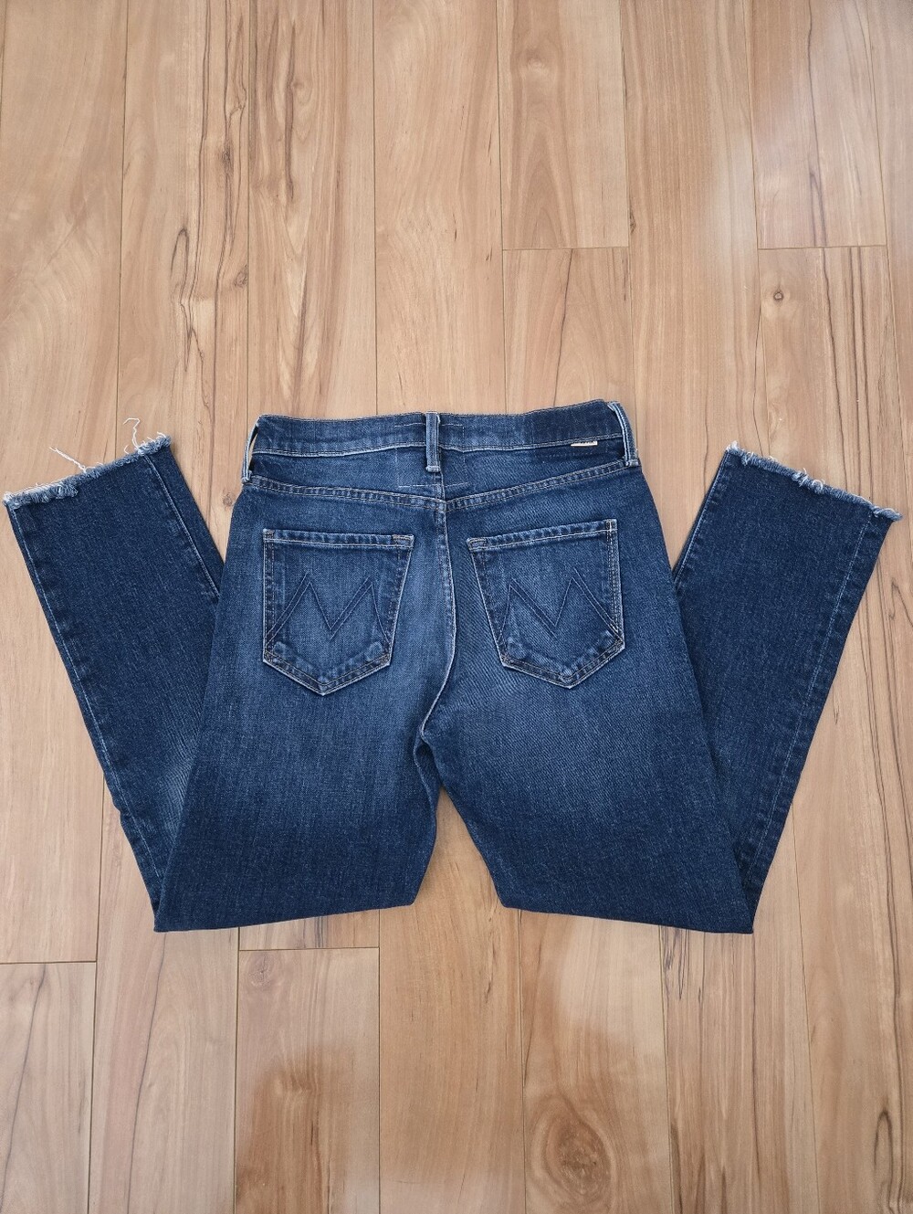 MOTHER Denim "The Scrapper Cuff Ankle Fray" Jeans Size 24 - Picture 2 of 11
